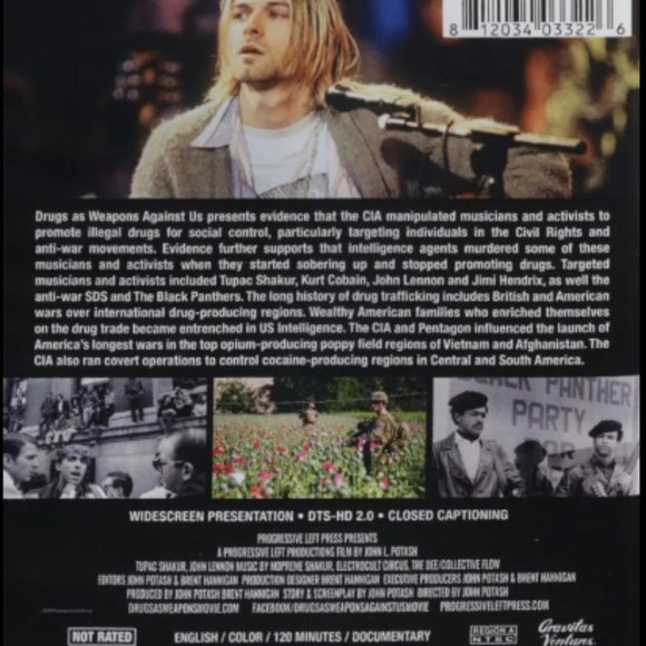 Drugs As Weapons Against Us Blu-Ray ~ CIA War On Musicians & Activists ~ Sealed! - Picture 2 of 4